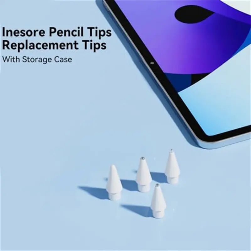 Apple Pencil Replacement Tip, Durable Metal Tip for iPad, Transparent Original Metal Tip, Wear-Resistant Handwriting Pen Tip, Stylus Tip