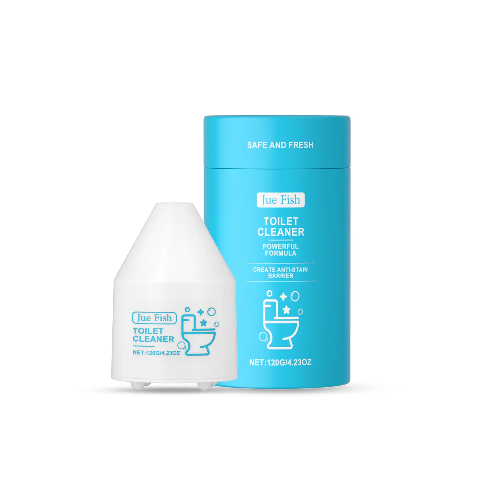 Jue Fish Toilet Scale Remover Gently Removes Dirt And Scale, Automatically Cleans And Removes Stains From Toilets And Bathrooms