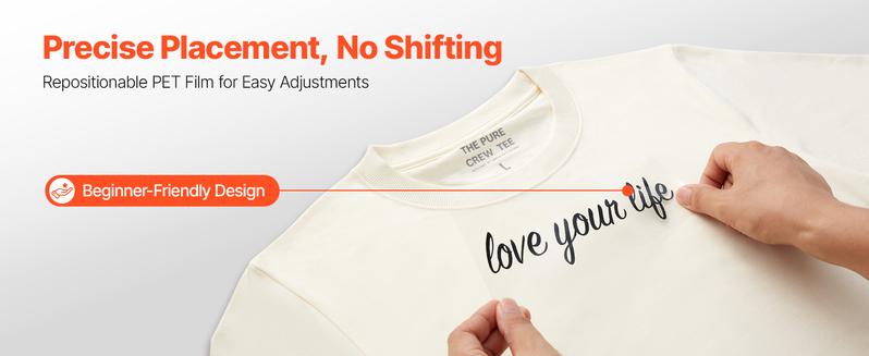 VEVOR Heat Transfer Vinyl, 12 in x 70 ft, Glossy Black HTV Iron on Vinyl Roll, Easy to Cut and Weed, Strong Adhesion, Compatible with Cutting Machines, for Various Materials, T-Shirts, Pillows, Hats