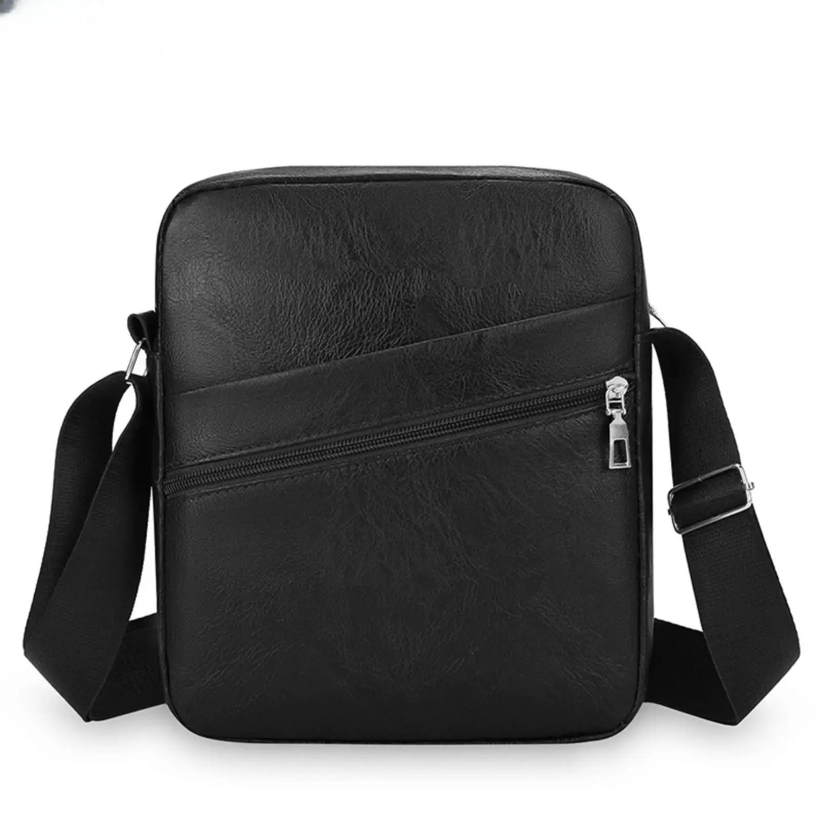 Men’s Soft Leather Compact Sling Backpack – Lightweight Zip-Closure Crossbody Shoulder Bag, Durable Modern Business & Travel Pouch for Daily Commute and Casual Use