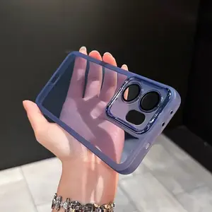 For Infinix Smart 9/Smart9 HD/Hot 50i phone cases, lens film phone cases, durable soft rubber protective cases, fashionable phone accessories, smooth color semi transparent phone cases, frosted anti slip sides, multiple colors to choose from