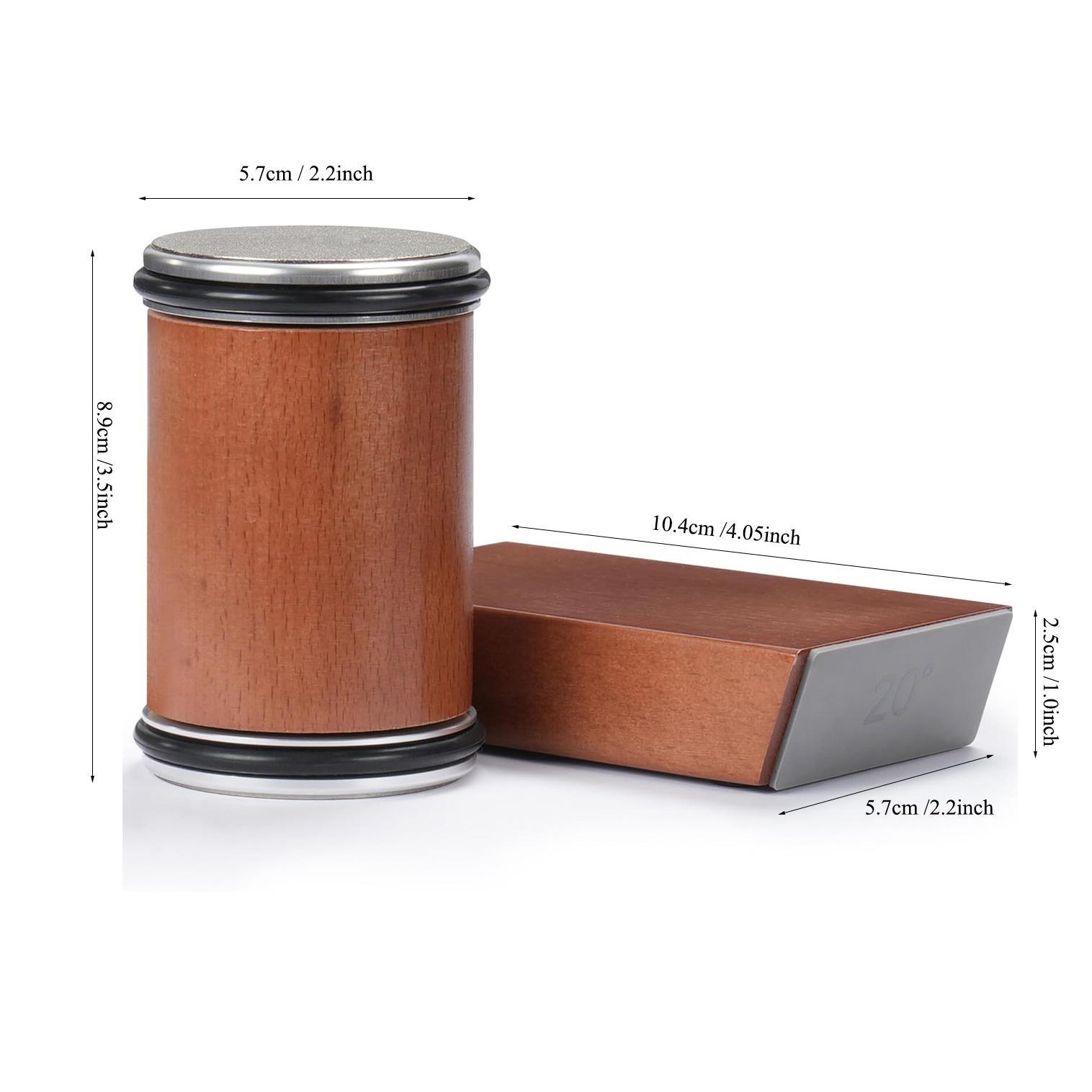 Manual Knife Sharpener, 1 Set  Wooden Knife Sharpening Stone with Two Grinding Angles Of 15° and 20°, Knife Sharpening Tool for Home Kitchen, Kitchen Accessories