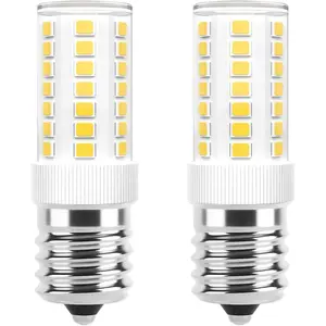 E17 LED Bulbs Dimmable 5W Microwave Over Stove Bulb, 40W Incandescent Equivalent, Daylight White 6000K, Fit for Whirlpool Maytag GE Kenmore LG Microwaves, Replaces 8206232A 1890433 AP4512653, 2 Pack