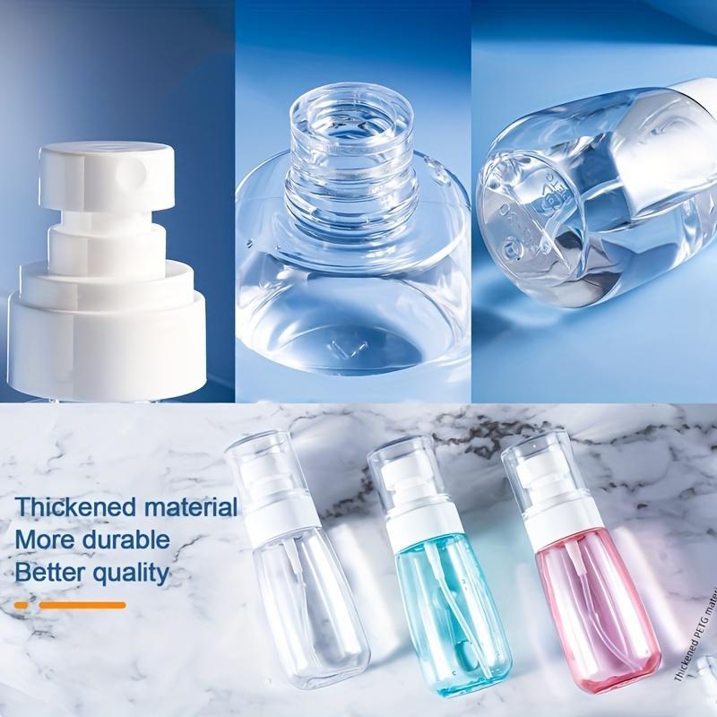 1Pc Portable Fine Mist Spray Bottles - 2.03oz/1.01oz Travel Size, Hypoallergenic Clear Perfume & Lotion Dispenser with Pump, Facial Tools