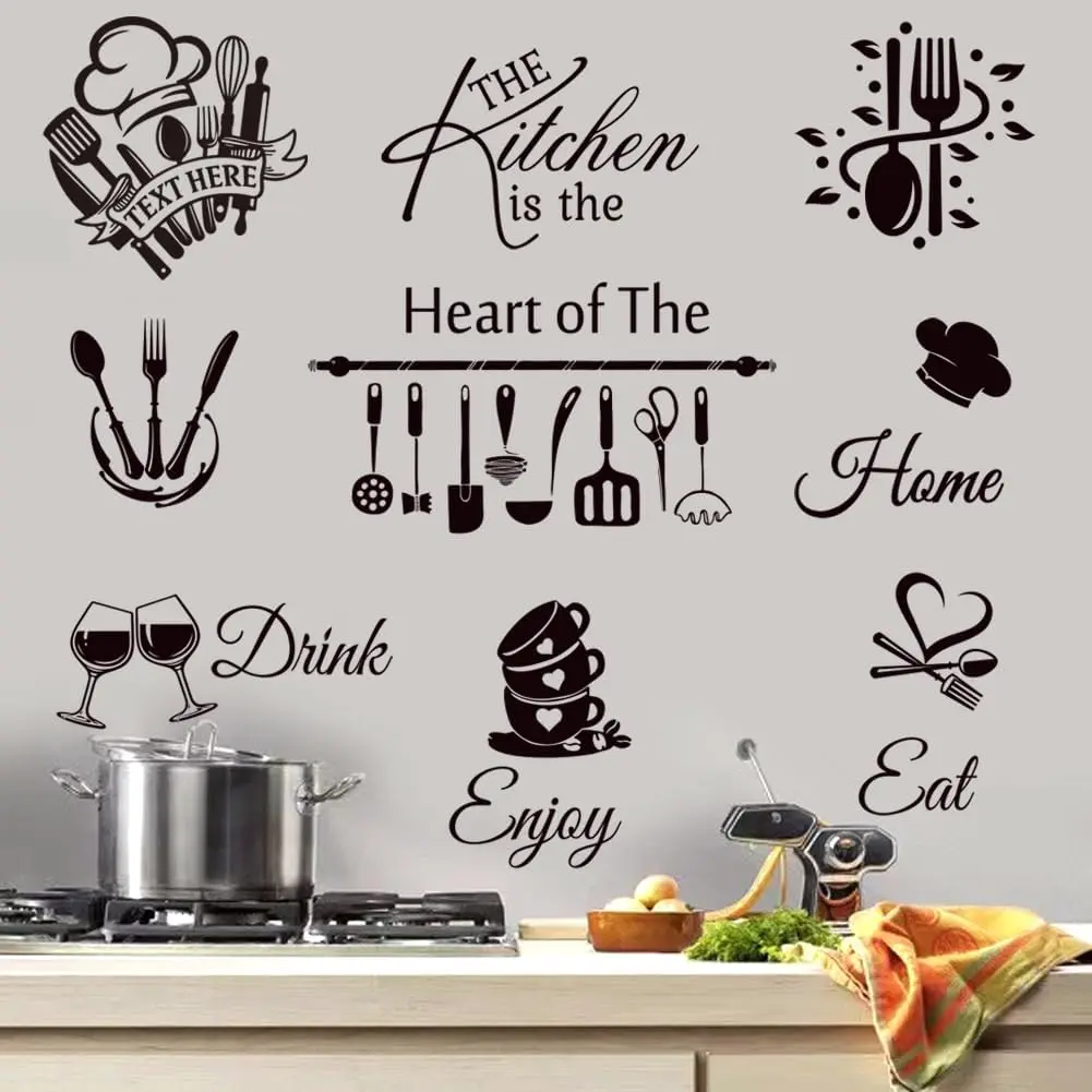 Kitchen Wall Decor Quote Stickers and  for Dining Room and Living Room