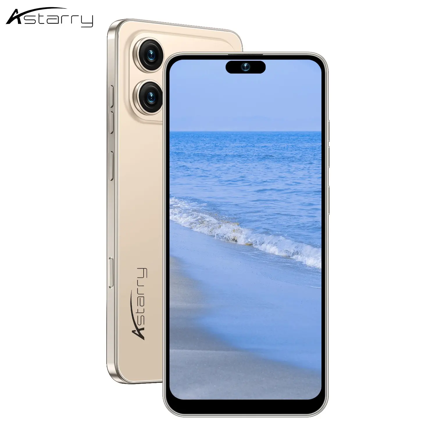 Astarry-17 Pro Max smartphone 6.93 inches, 6+64GB memory, 5000mAh battery 16+20MP, dual card dual standby, expandable storage space, Android 12.0 supports facial recognition fingerprint unlocking to unlock the global 4G network.