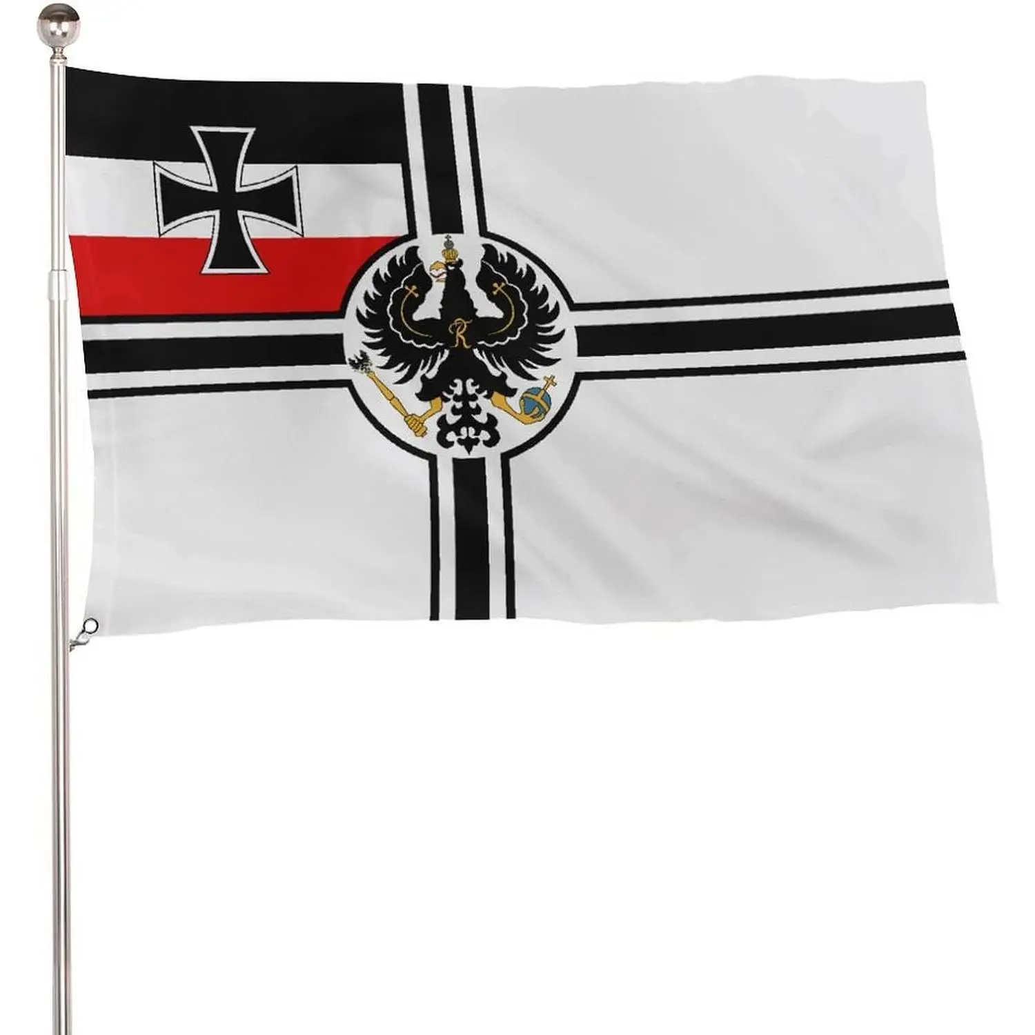 Imperial Navy War Ensign 1867-1892 Lightweight Banner, 115D Polyester, 5x3 Ft Flag with 2 Metal Eyelets, Banners