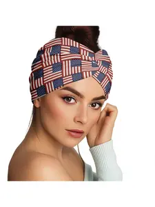 1pc Unisex Headband, American Flag Pattern Fashionable Lightweight Headband, Sports Headband, Knotted Design, Wide Soft Stylish Headband - Stretchy Yoga Hair Cover, Running Sports Headband, Yoga Bandana Headband, Daily Hair Accessory