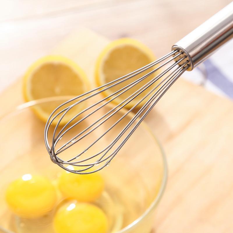 Stainless Steel Whisk, 1 Count Manual Cream Mixer With Handle, Durable Baking Tool For Kitchen, Bakeware