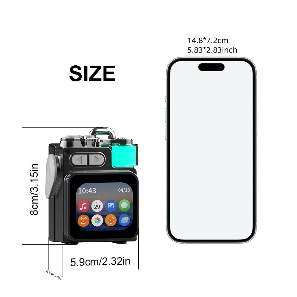 Mini Bluetooth-compatible Speaker, Multi-Functional Touch Control LCD Color Screen, Elegant Design Perfect Gift, TF Card Slot Available