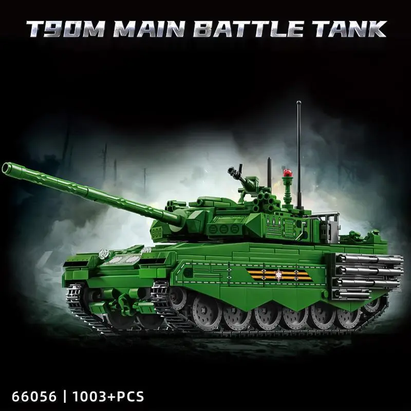 New puzzle small particle assembled building block T-90M breakthrough main battle tank toy ornament
