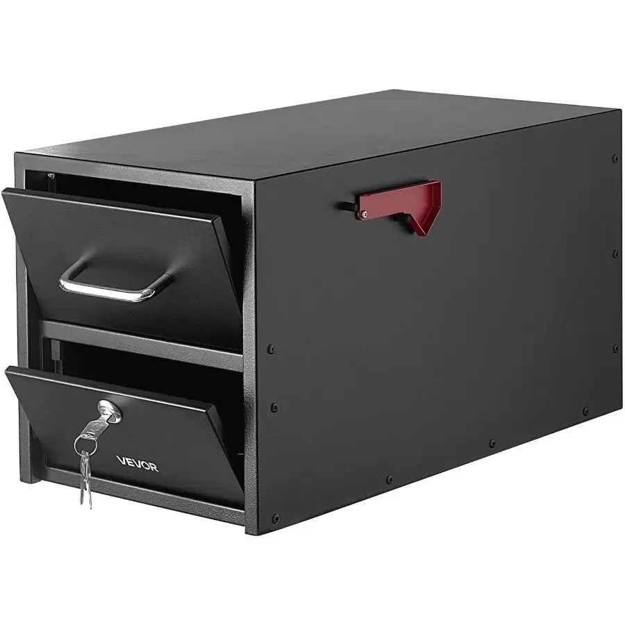 VEVOR Post Mount Mailbox, Anti - Pry Anti - Theft Mailboxes for Outside ...
