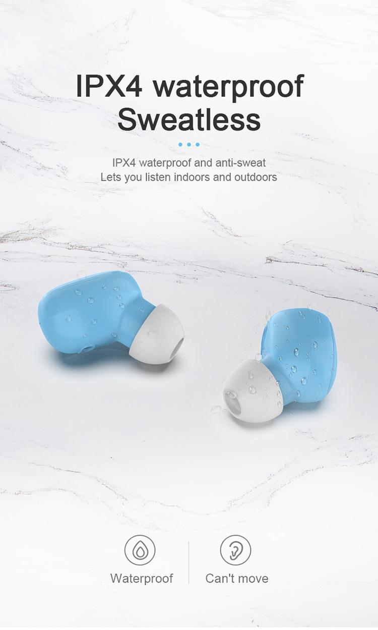 Mini Earbuds - SmallestBluetooth Earphones, IP55 Splash/DustProof, Custom EQ,Up-4 waterproof HD Voice Touch Controls, 20HRBattery Life, for iPhone & Android, CompactDesign for Travel, Earbuds For Sleeping