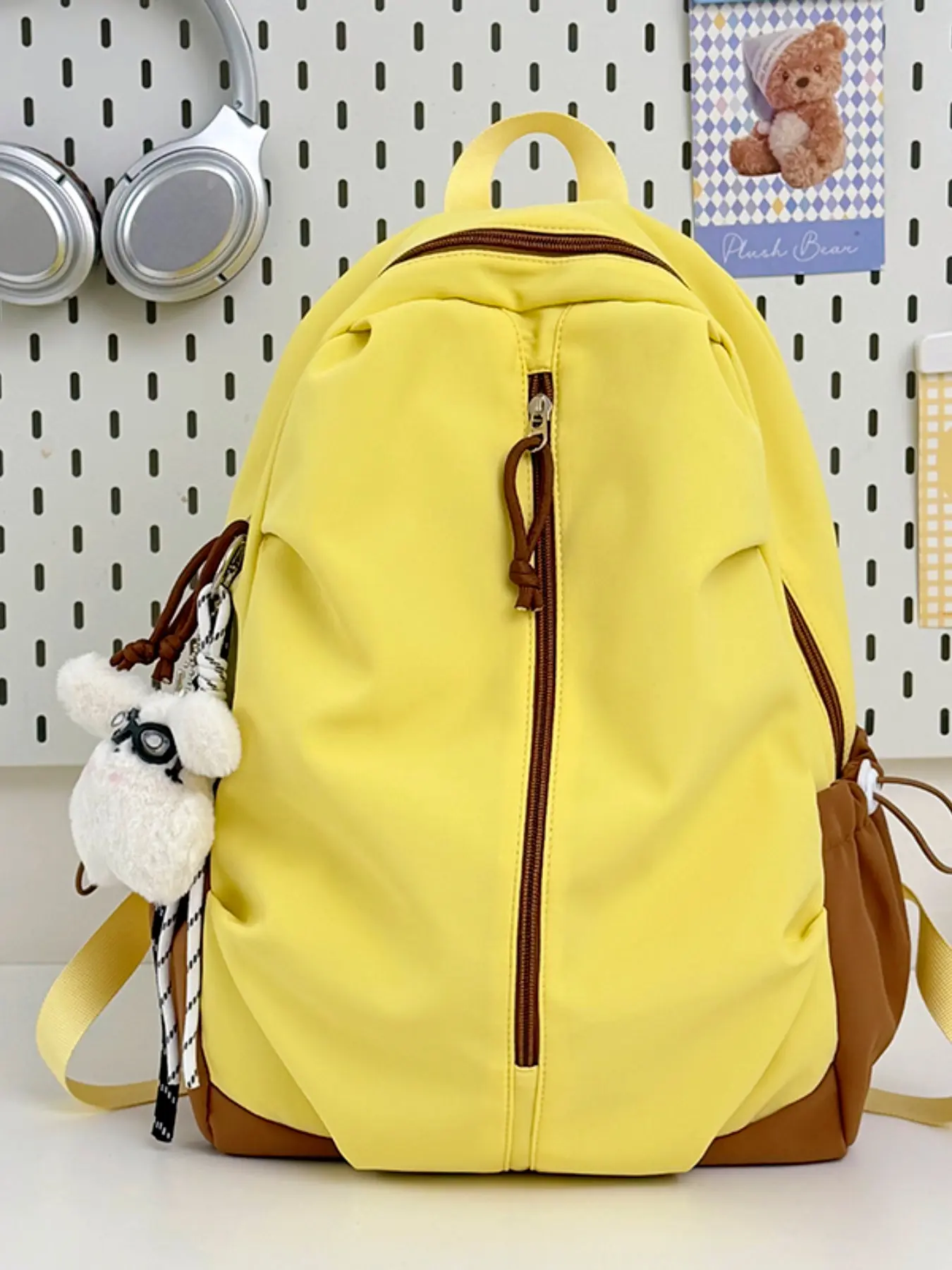 2026 New Blue Block Backpack, Macaron Patchwork Backpack for School, Lightweight Nylon, High Capacity, Waterproof, Travel Backpack