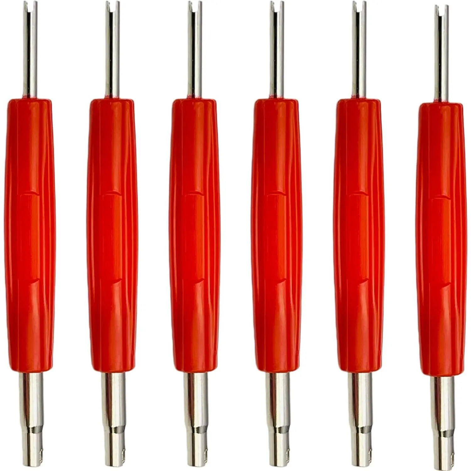 6 count R134A R12 A/C HVAC Valve Core  Set, Heads Valve Core Remover Schrader Valve Stem Core Remover Tool Air Conditioning Line Repair Tools for HVAC R22 R12 R410A A/C System