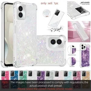 Sequined Quicksand Case For Samsung Galaxy A55 A35 A05 A05S A54 A34 A25 A15 A24 A14 Coque Soft Transparent Anti Fall Phone Cover