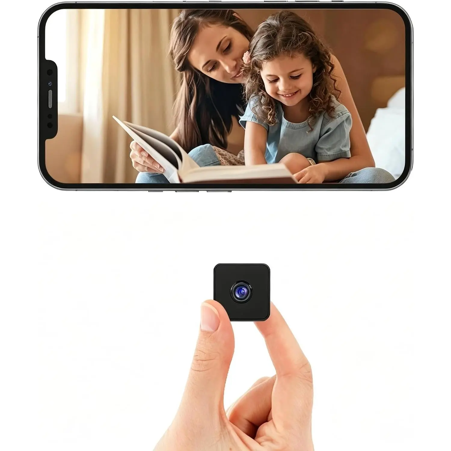 HD WiFi Wireless Hidden Small Spy Nanny Cam with Motion Detection Night Vision and App Control Ideal for Indoor Use