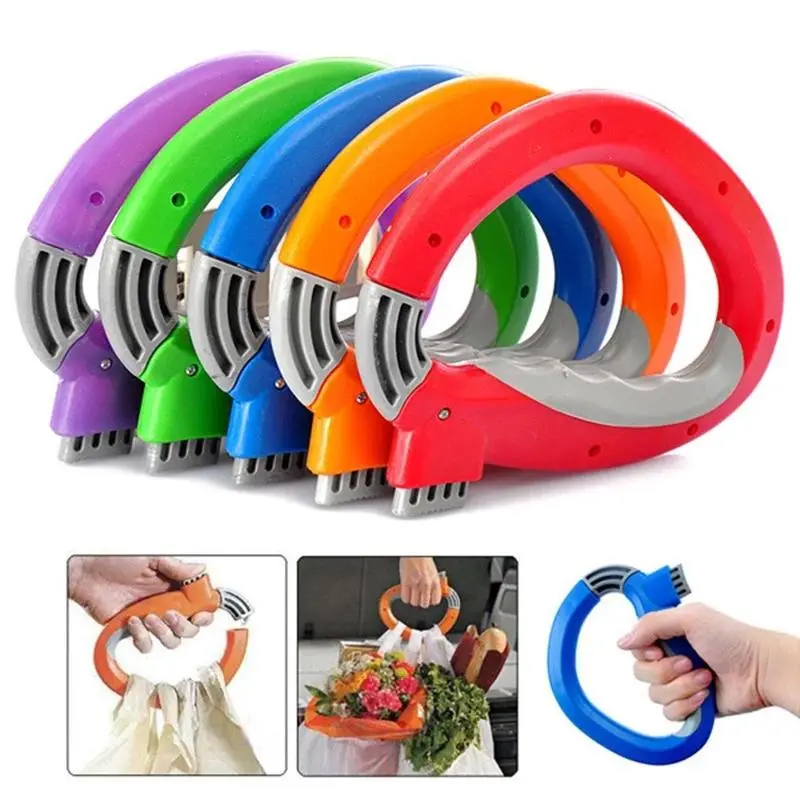 Random 1Pcs Portable Bag D-type Lifter Carrier Tool Bags Grip Shopping Grocery Bag Holder Clips Handle Labor Saving Tool Hook