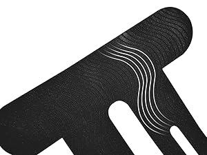 Precut Kinesiology Tape for Knees, 12 Pcs - Knee Support & Stability, Knee Pain Relief Athletic Tape - Waterproof & Elastic, Breathable Hypoallergenic Latex-Free Tape, Black