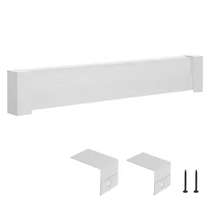 fathersdaygift VEVOR Baseboard Heater Covers, Basic Series 4 ft Standard Electric Heating Unit Front Cover for Home Improvement, Heavy-duty Steel, Easy Installation for Bedroom Replacing Old Cover, White