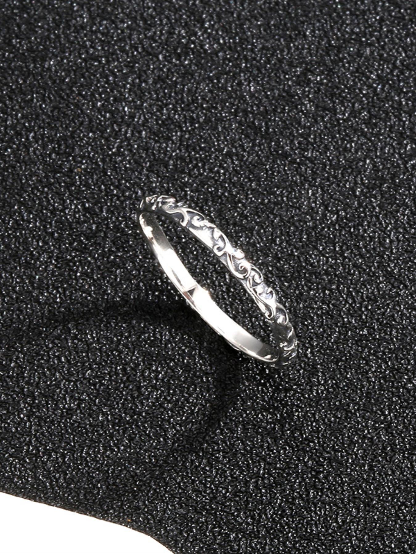 Women's S925 Silver Color Vine Pattern Ring, Fashionable New Style Jewelry for Women, Party Casual Daily Wear Gift Idea, Wedding Rings