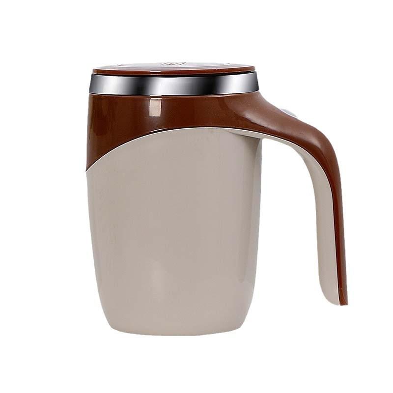 Coffeecup 380ML Electric Coffee Cup with Inert Rotating Magnet Design, Stainless Steel Automatic Stirrer, Reusable Travel Mug