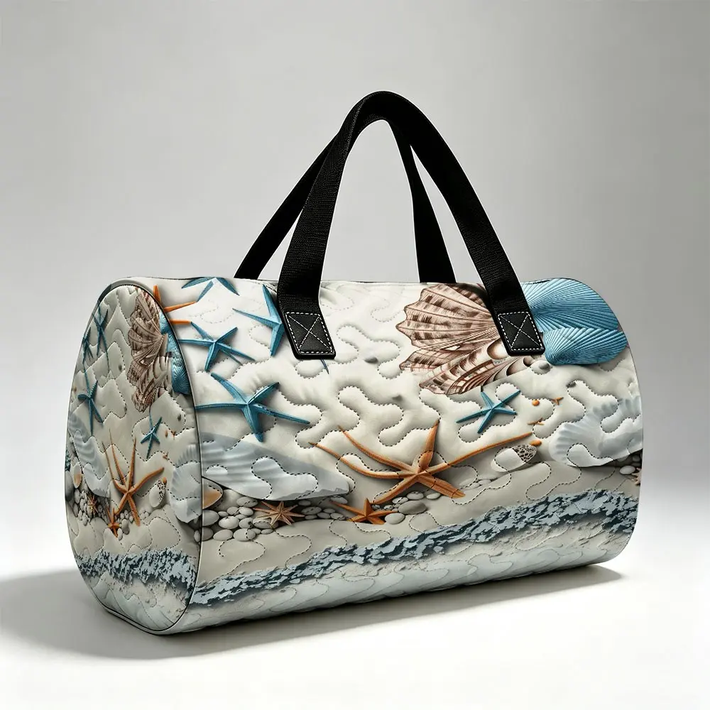 Large Capacity New Quilted Bag, Unisex Handbag, Storage Bag, Retro Fashion Print, Sports Bag, 18.31in*8.27in*8.27in, Travel Bag