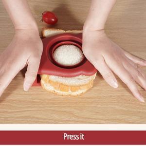 Homedale Sandwich Cutter Sealer for Kids DIY Decruster Uncrustables Maker for Boys Girls Lunchbox Bento Box Bread Cutter Breakfast Sandwich Maker Red