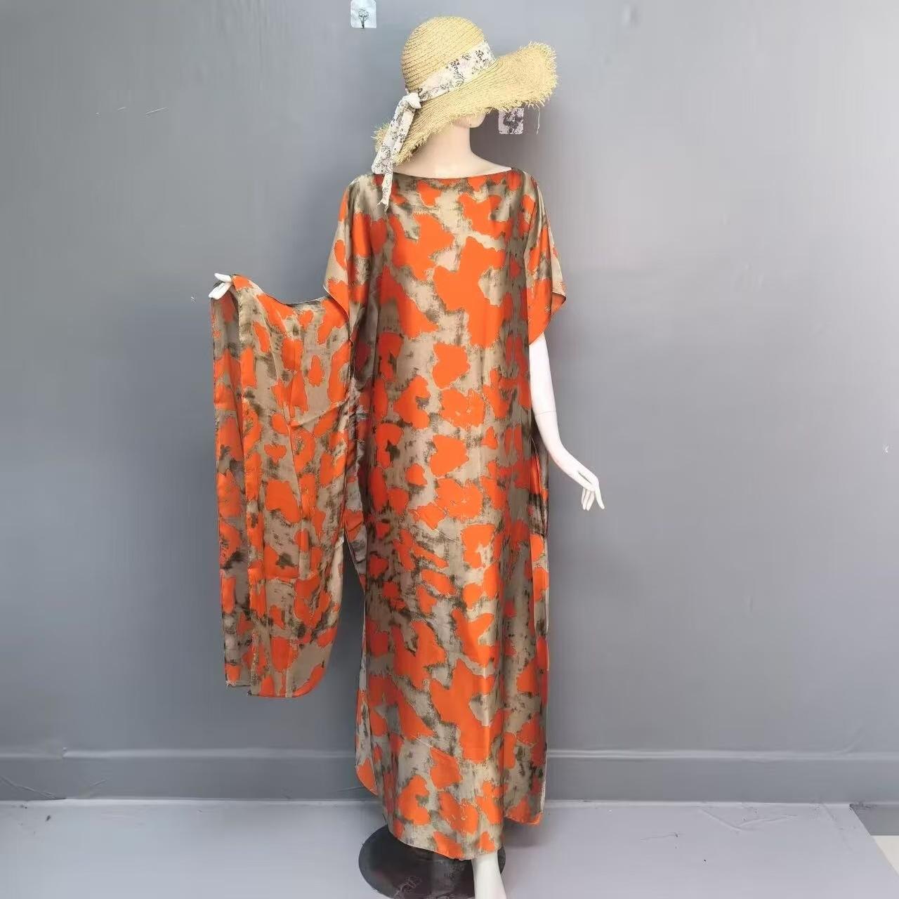 Women's Leopard Print Long Sleeve Kimono & Bandana Set, Casual Open Front Outerwear & Square Scarf Set for Beach Vacation, Beach Cover Up, Ladies Clothes Accessories for All Seasons