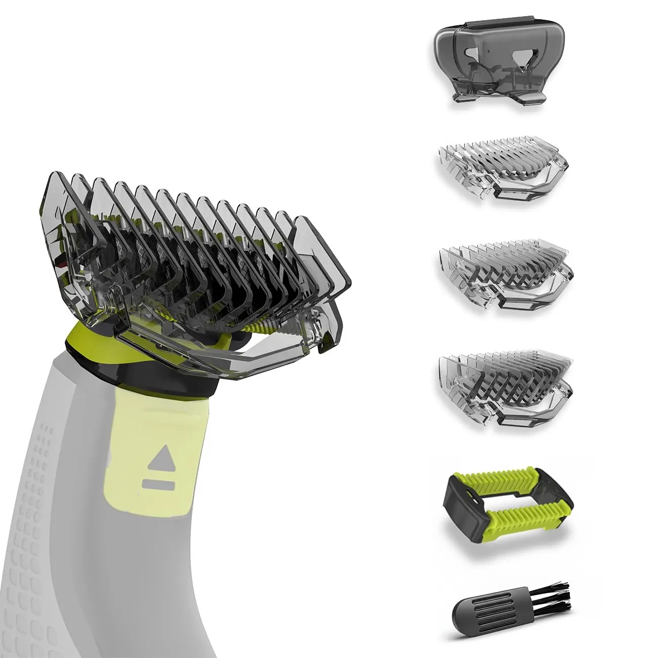 Guards Kit,1/3/5mm Guide Combs and Protective cap Fit for Philips Norelco OneBlade Handles