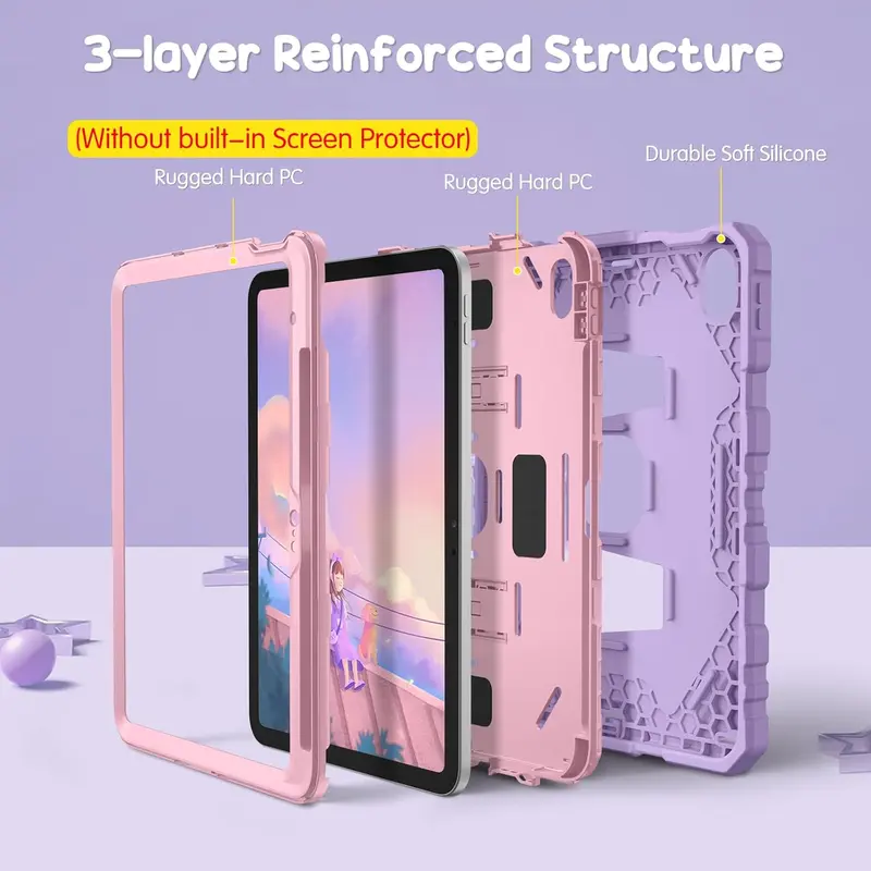 AICase Heavy Duty Shockproof Case For IPad 10th Gen – With Screen Protector & Pencil Holder