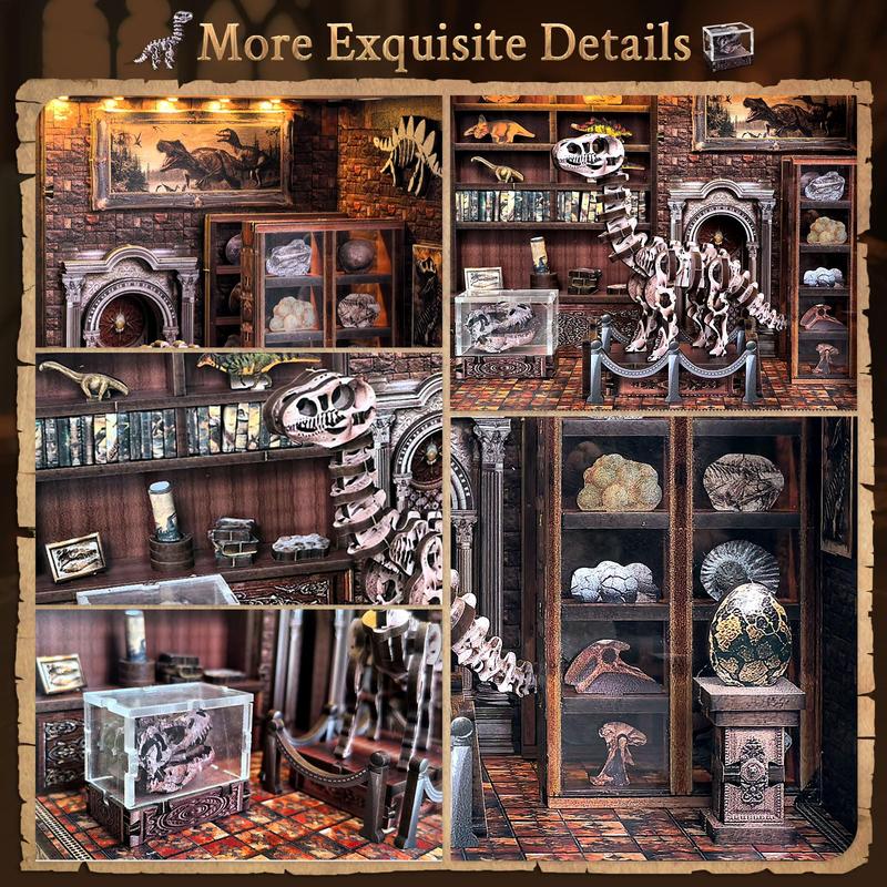 DIY Book Nook Kit, Miniature House Model Set, 3D Wooden Puzzle, Desktop Decoration, Birthday Gift, Christmas Present, Home Decor