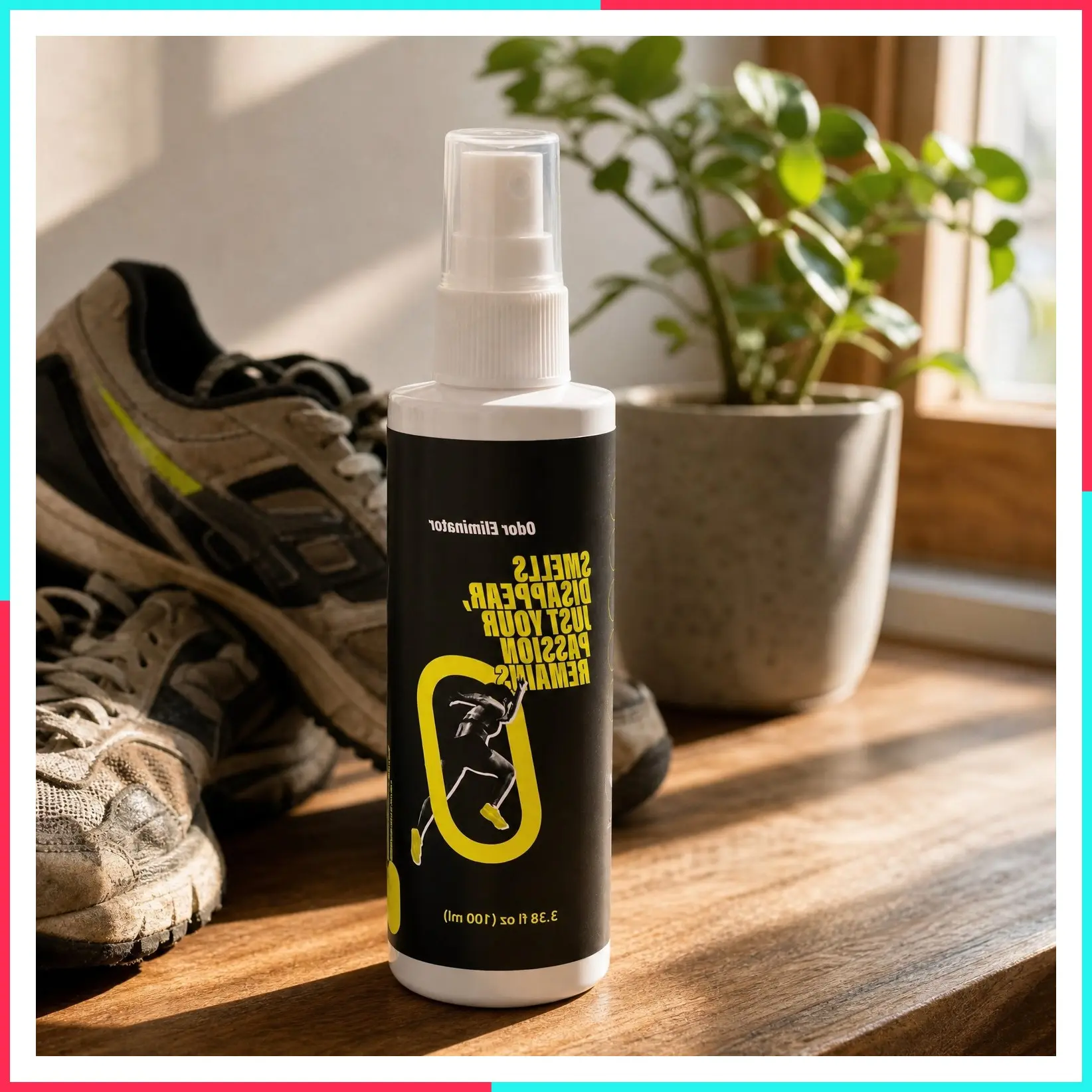Odor Eliminator On-the-Go Spray – Unscented Deodorizer for Shoes, Pets, Gear, Car & Home – Long-Lasting Smell Remover, Safe for Kids & Animals – No Harsh Chemicals – 100mL