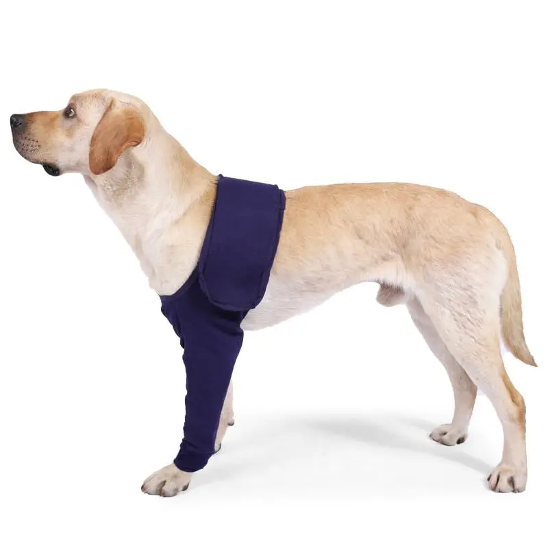 Dog Recovery Sleeve for Front Leg - Breathable Anti-Licking Protective Leg Sleeve - Adjustable Magic Stickers - Comfortable Wound Bandage Shirt for Dogs