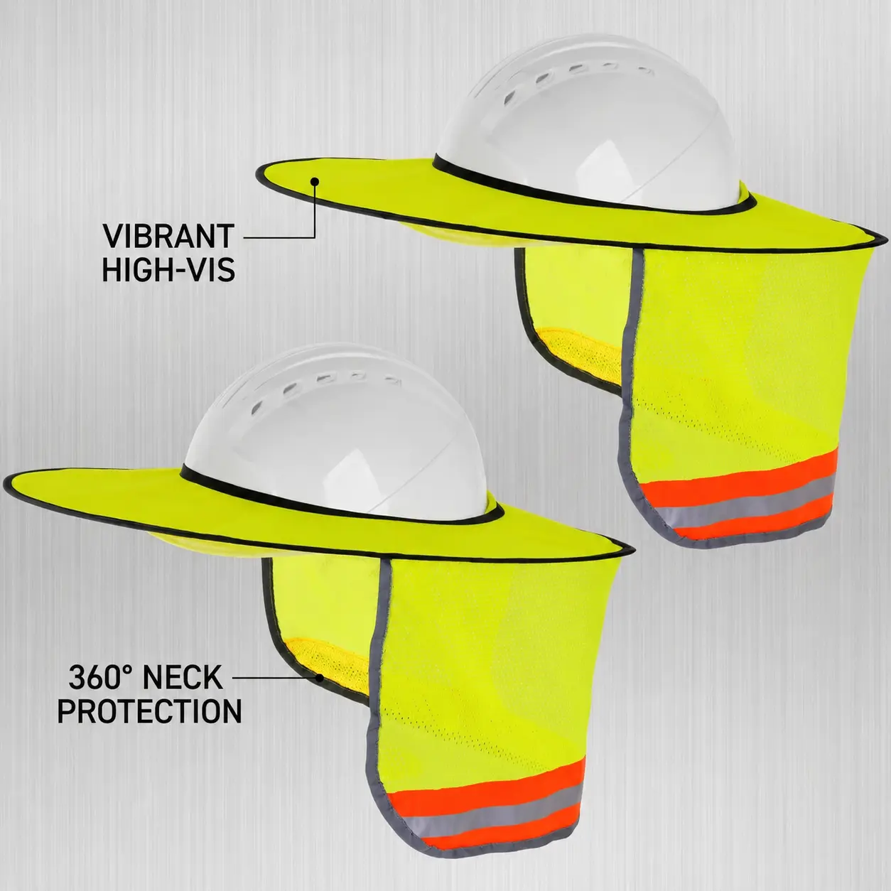 Reflective Full Brim Hard Hat Sunshade Neck Cover Safety Helmet Sun Protection Outdoor Work Accessories