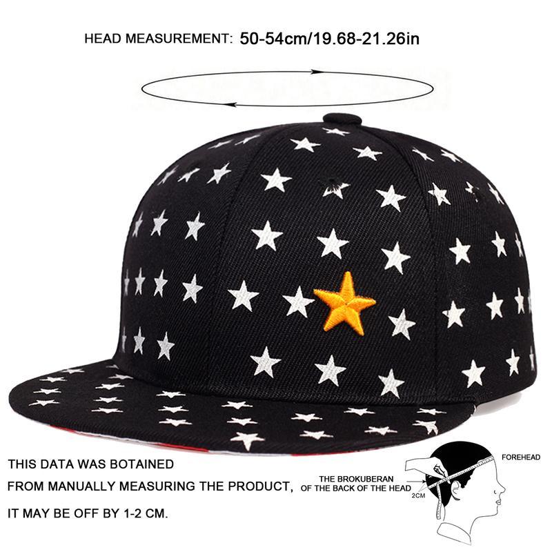 Children’s Five-Pointed Star Embroidery Baseball Cap – Adjustable Hip-Hop Hat for Boys and Girls, Casual Outdoor Hat for Spring and Autumn
