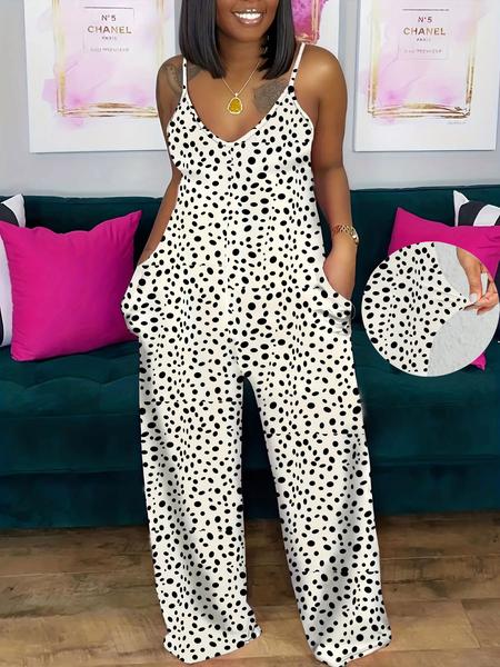 Women's Striped Print Cami Jumpsuit, Casual Sleeveless Overalls Jumpsuit for Summer, Fashion Women's Clothing for Daily Wear