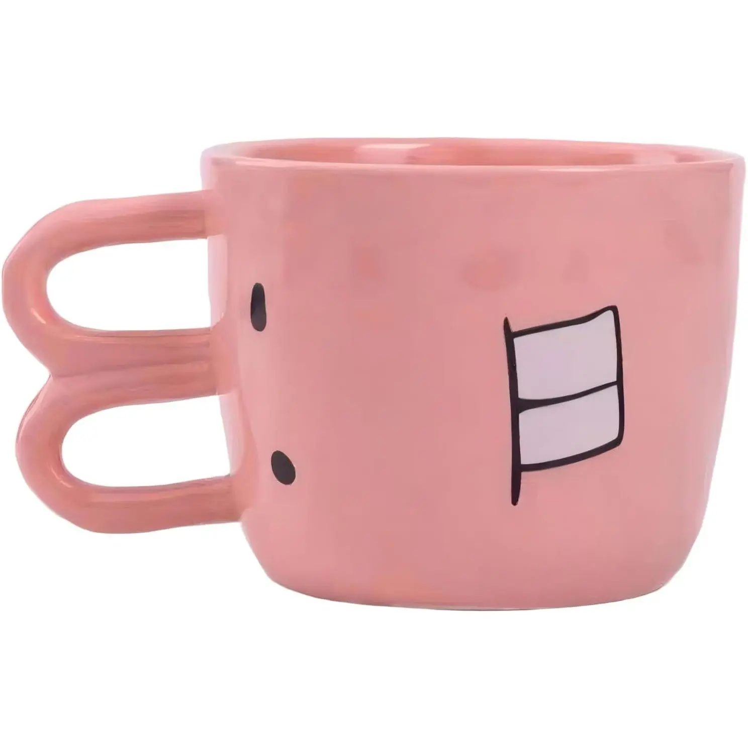 pig ceramics milk coffee pot, kettle, teapot, Cute mug,Creative, funny coffee pots and mugs,A white elephant  for family and  (small   cup)