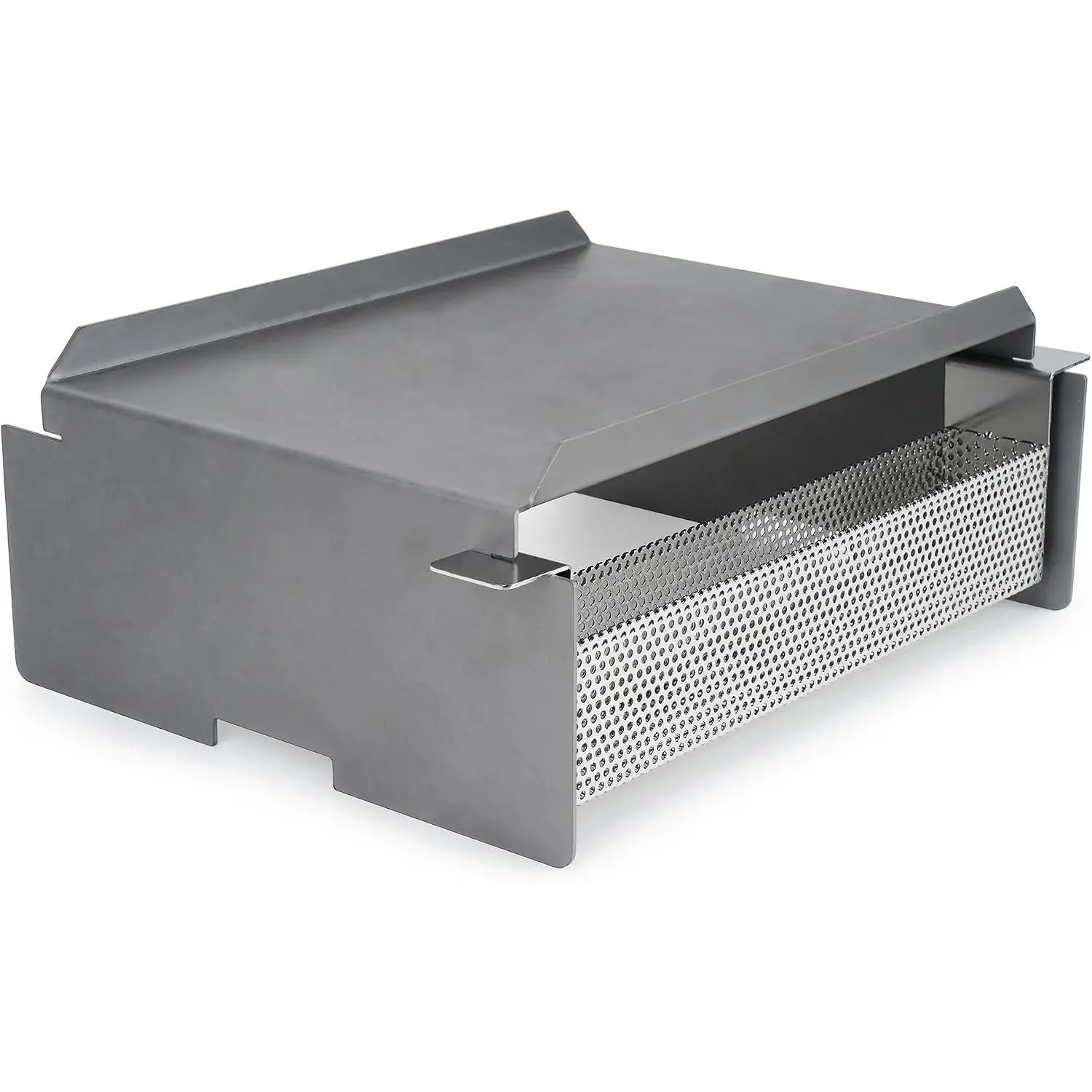 Heavy Duty Steel Heat Baffle Diffuser, Heat Deflector with Smoker Box, Heat Diffuser Replacement Part for Traeger, Camp Chef and Most Other Pellet Grills