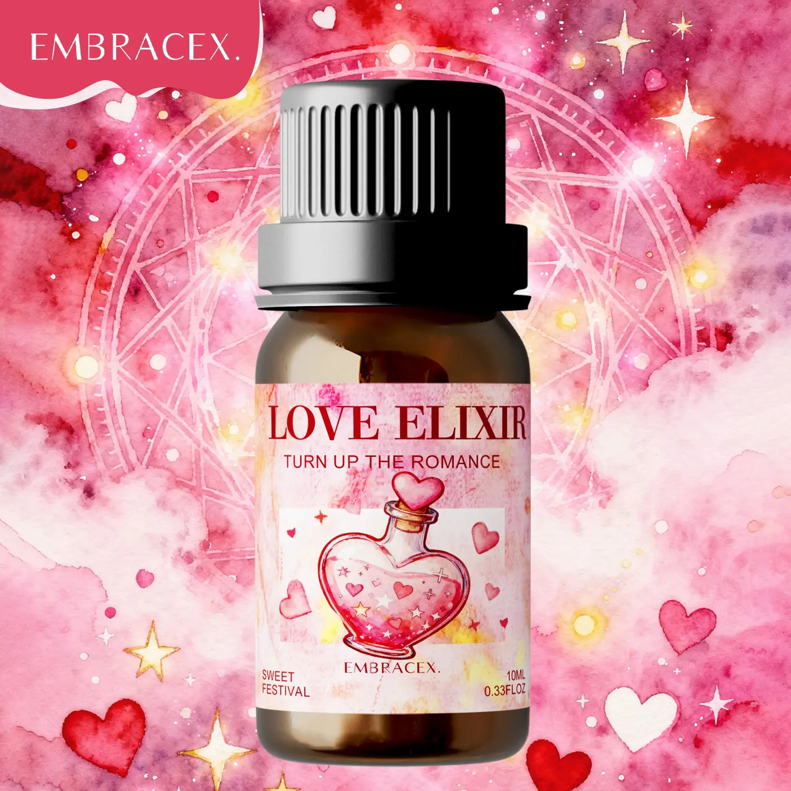 10ML Love Elixir Essential Oil, DIY Soap Making, Perfume, Candle, Home Decor, Humidifier, Diffuser, Alcohol-Free, Long-Lasting Scent, Gift Idea