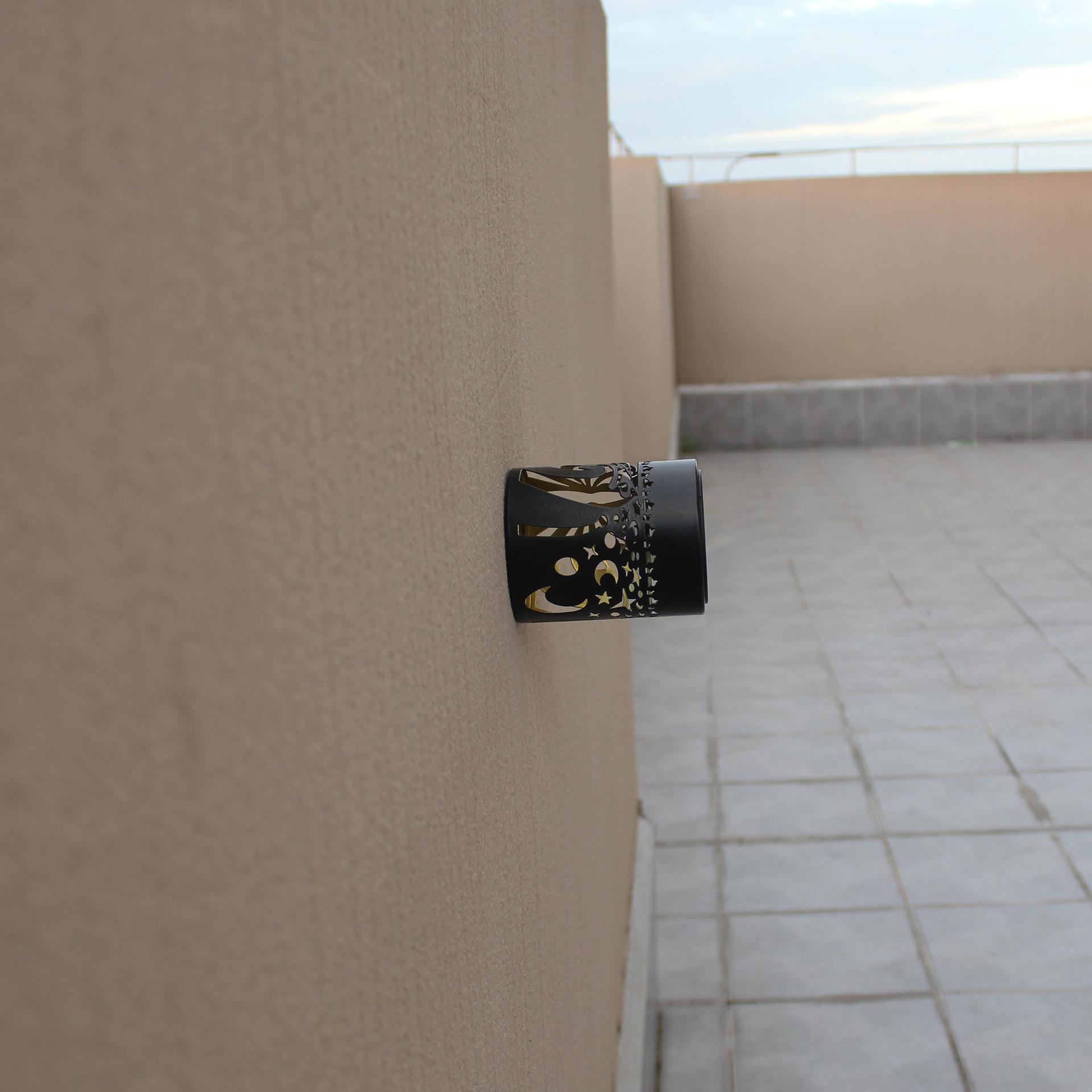 Solar-powered lawn lights, outdoor waterproof garden lights, hollow projection lights, ambient lights, garden decorative ground lights, popular mandala design