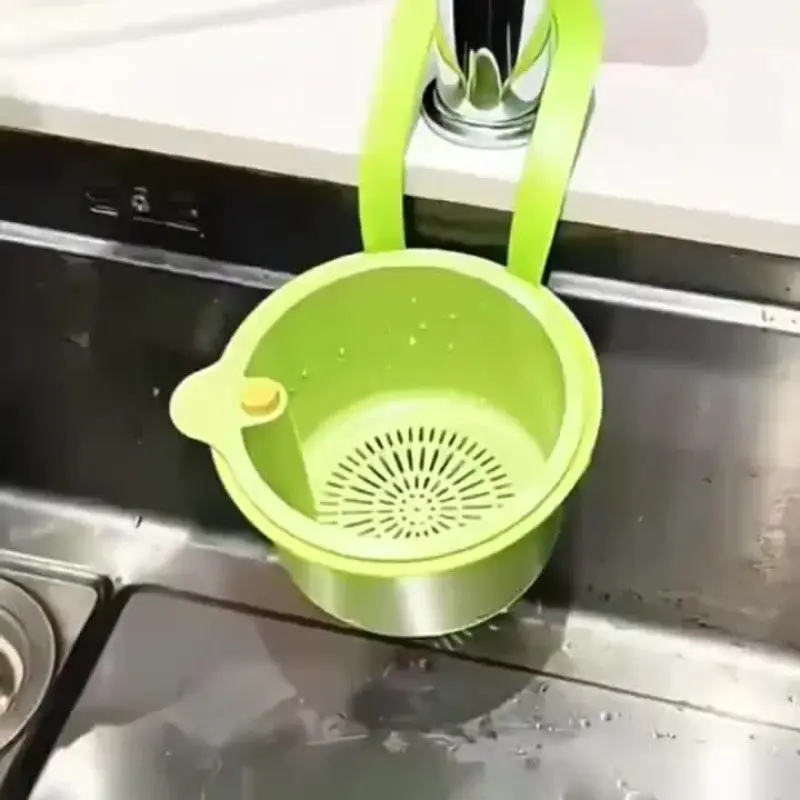 Detachable Layered Filter Basket, Simple Design, Easy Installation, Kitchen & Bathroom Use, Food Waste Filter, Sponge Holder, Drainage Tray