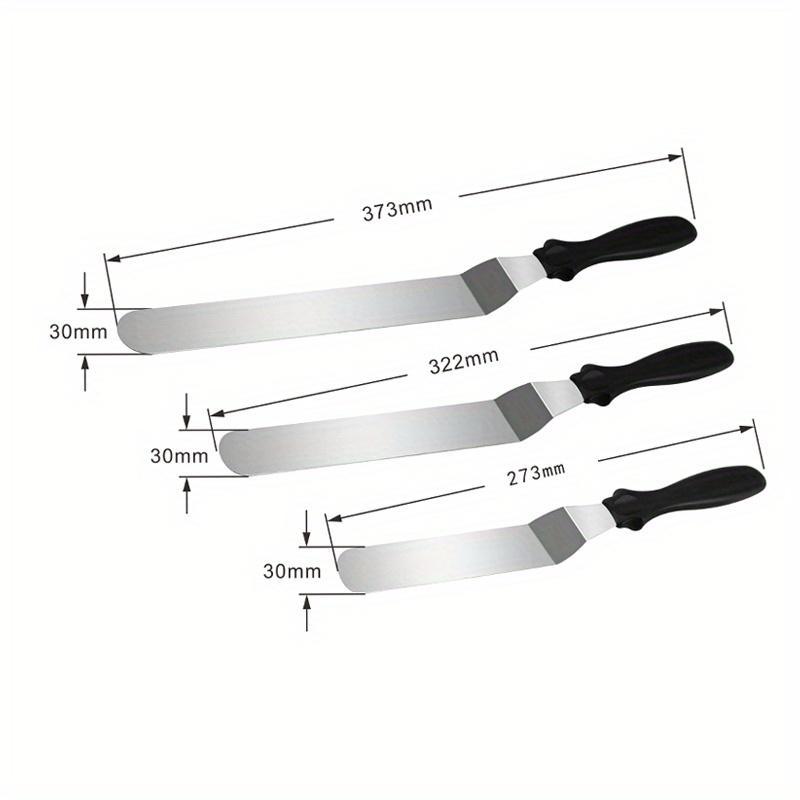 A Set of Three Stainless Steel Cake Smoothing Tools in 15.24/20.32/25.4 cm for Neutral Cakes, Commonly Used Baking Decoration Tools, Kitchen Spatulas for Spreading Batter, Versatile Kitchen Utensils, Bestsellers on .