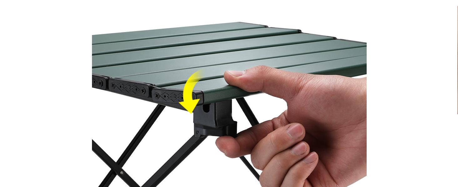 Portable Camping Side Table, Ultralight Aluminum Folding Beach Table with Carry Bag for Outdoor Cooking, Picnic, Camp, Boat, Travel