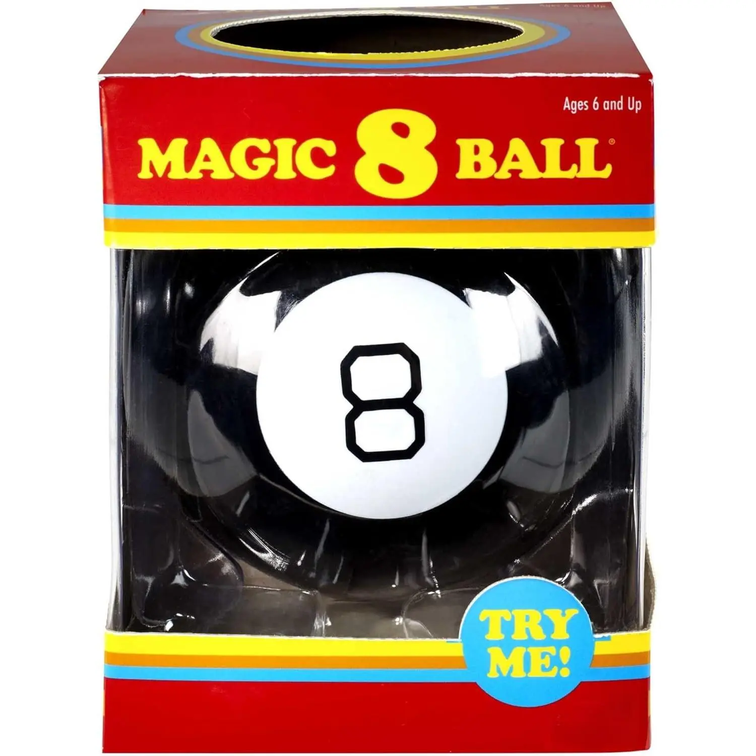 Retro-Style Magic 8 Ball Novelty Fortune-Telling Toy for Unisex Ages 6 and Up, with Retro-Style Packaging, Ideal for Travel and Casual Gatherings