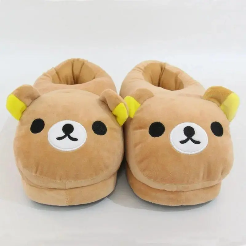 Luxury Winter Bear Cotton Ladies Slippers House Home Cartoon Cute Bear Home Indoor Couple Female Warm Indoor Slipper Casual