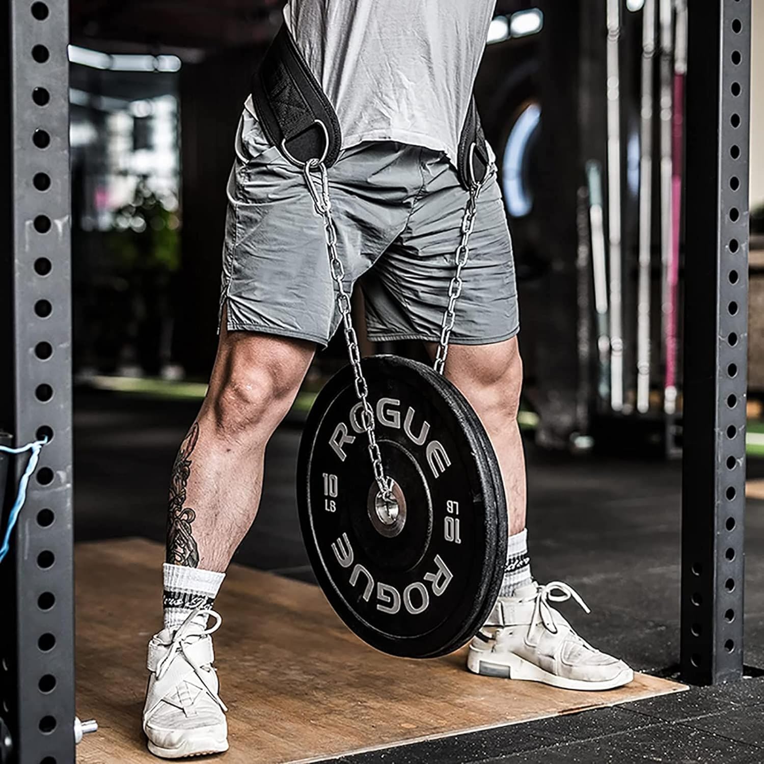 Weight Lifting Belt, 1 Count Workout Pull-ups Belt with Chain, Waist Dip Belt for Weightlifting, Squat, Training, Fitness, Men & Women