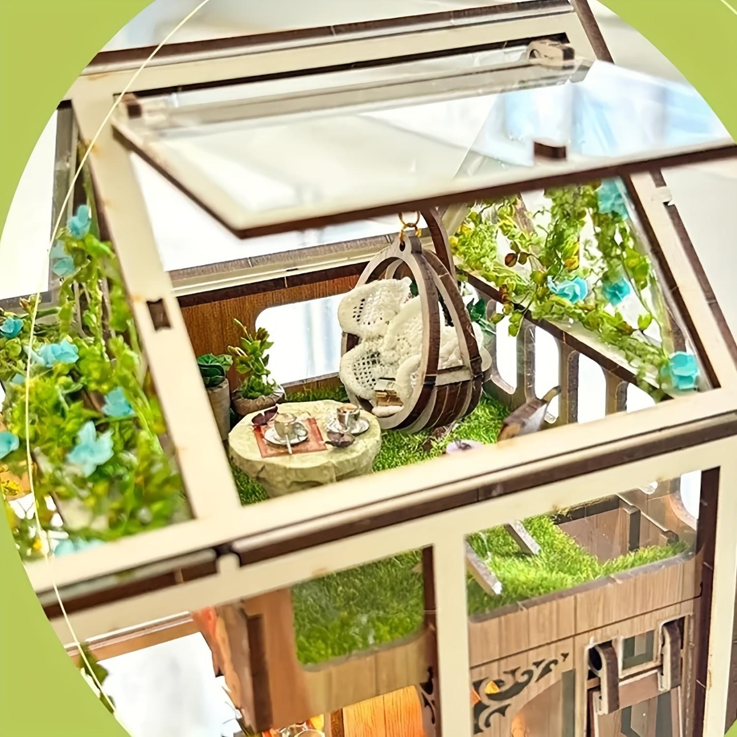 DIY Wooden Book Nook Kit, farmhouse wood, 1 Box 3D Book Nook Kit, DIY Garden Model Kit, 3D Desktop Decoration Ornament for Bookshelf Decoration