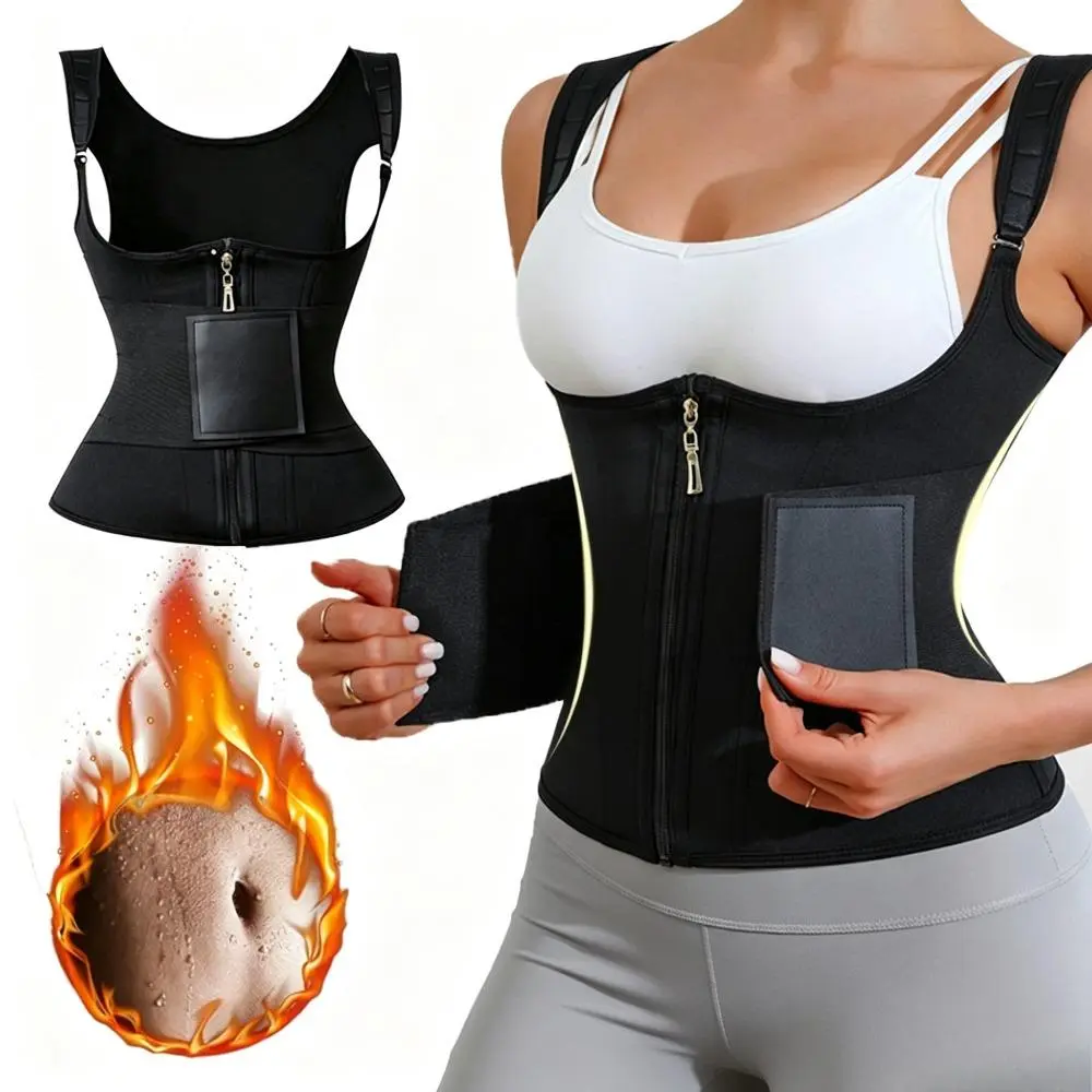 Compression Waist Trainer Vest for Women, Tummy Control Body Shaper Girdle with Adjustable Straps for Postpartum & Athletic Workouts, Activewear, Sports Clothes, Basic, Shapewear, Comfortable