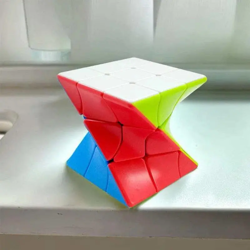 3x3x3 Colorful Twist Cube, Smooth-Turning Brain Teaser Learning Toy for Kids & Adults, IQ Logic Challenge Educational Stress Relief Gift for Birthdays